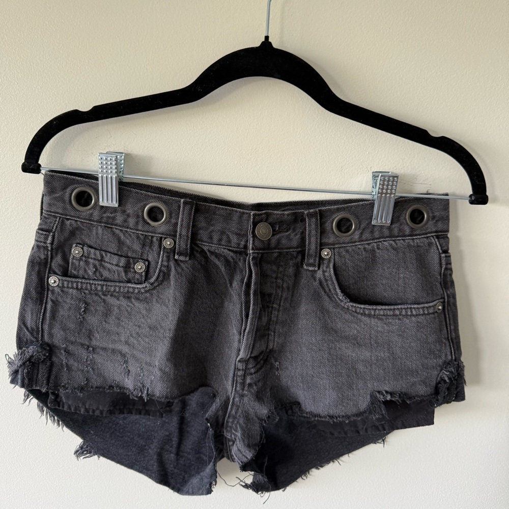 We The Free Black Denim Jean Shorts